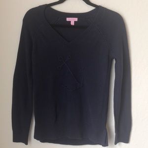 Lilly Pulitzer Navy Blue Nautical Sweater Size M